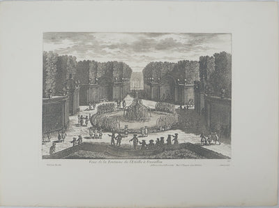 Famille PERELLE : Fontaine de l'Etoile à Versailles, Gravure originale (vue générale) - Crédit photo : Galerie Art.Paris