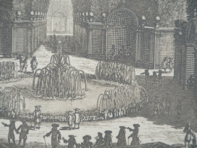 Famille PERELLE : Fontaine de l'Etoile à Versailles, Gravure originale (photo de détail 3) - Crédit photo : Galerie Art.Paris