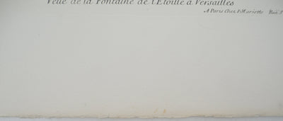 Famille PERELLE : Fontaine de l'Etoile à Versailles, Gravure originale (photo de détail 6) - Crédit photo : Galerie Art.Paris