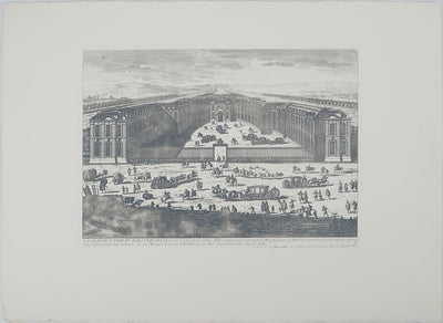 Famille PERELLE : La grande écurie du roi, Gravure originale (vue générale) - Crédit photo : Galerie Art.Paris
