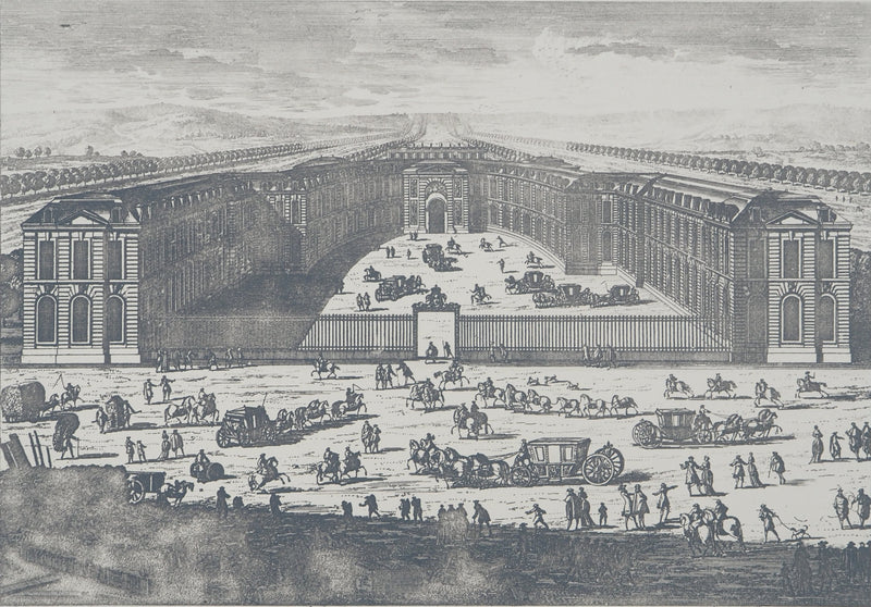 Famille PERELLE : La grande écurie du roi, Gravure originale (photo de détail 2) - Crédit photo : Galerie Art.Paris