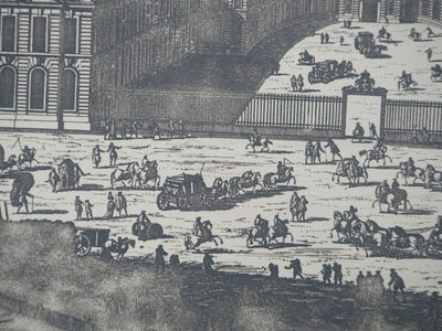 Famille PERELLE : La grande écurie du roi, Gravure originale (photo de détail 4) - Crédit photo : Galerie Art.Paris