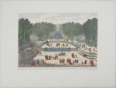 Famille PERELLE : Le théâtre d'eau, Gravure originale (vue générale) - Crédit photo : Galerie Art.Paris