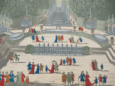 Famille PERELLE : Le théâtre d'eau, Gravure originale (photo de détail 3) - Crédit photo : Galerie Art.Paris