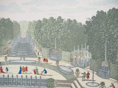 Famille PERELLE : Le théâtre d'eau, Gravure originale (photo de détail 4) - Crédit photo : Galerie Art.Paris
