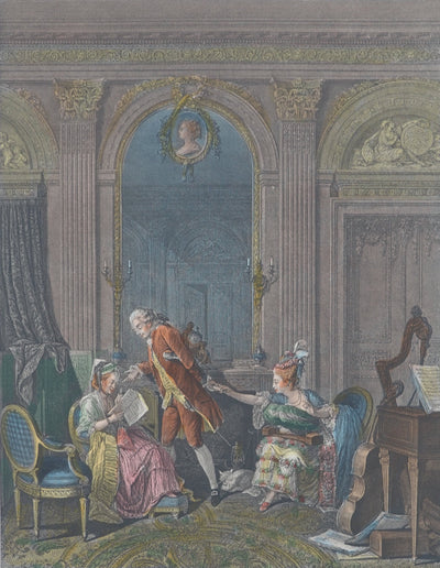 Nicolas LAVREINCE : Le billet doux, Gravure originale (photo de détail 2) - Crédit photo : Galerie Art.Paris