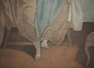 Louis BOILLY : Jeune femme alitée, Gravure originale (photo de détail 4) - Crédit photo : Galerie Art.Paris
