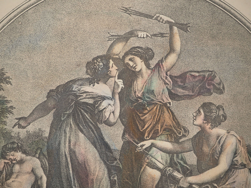 Angelica KAUFFMAN : Cupidon et les trois Grâces, Gravure originale (photo de détail 3) - Crédit photo : Galerie Art.Paris