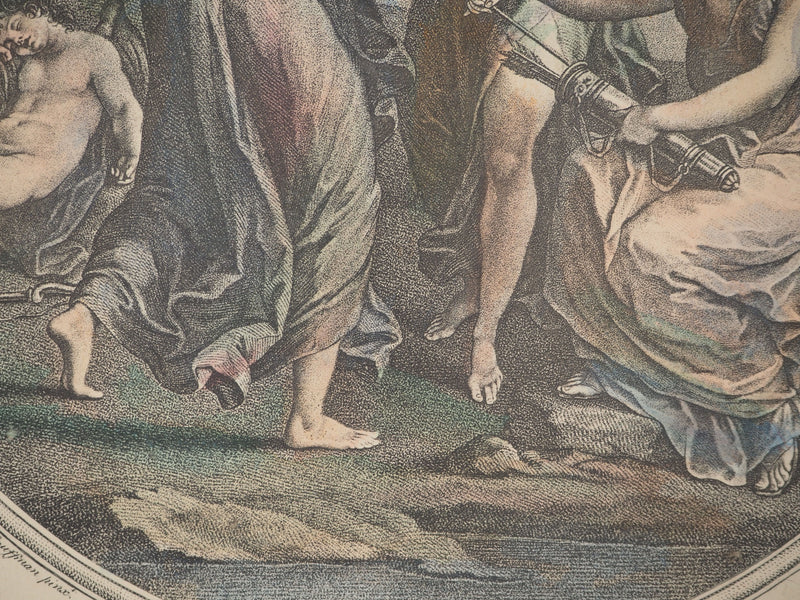 Angelica KAUFFMAN : Cupidon et les trois Grâces, Gravure originale (photo de détail 4) - Crédit photo : Galerie Art.Paris