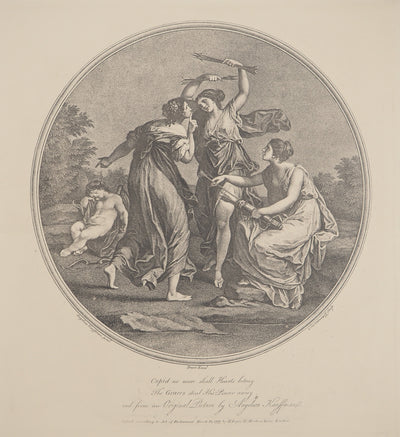 Angelica KAUFFMAN : L'Amour désarmé par les Grâces, Gravure originale (photo de détail 2) - Crédit photo : Galerie Art.Paris