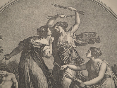 Angelica KAUFFMAN : L'Amour désarmé par les Grâces, Gravure originale (photo de détail 3) - Crédit photo : Galerie Art.Paris