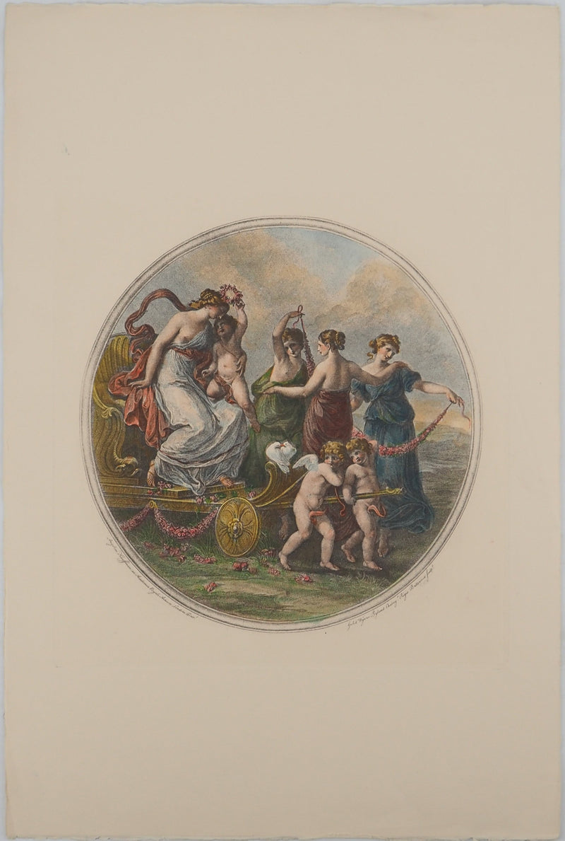 Angelica KAUFFMAN : Le triomphe de Vénus, Gravure originale (vue générale) - Crédit photo : Galerie Art.Paris