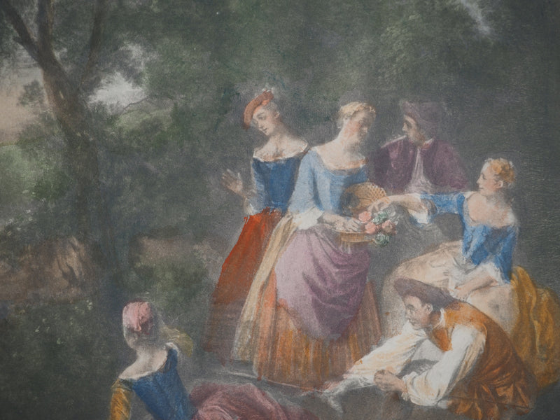 Nicolas LANCRET : Le printemps, Gravure originale (photo de détail 3) - Crédit photo : Galerie Art.Paris
