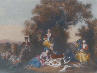 Nicolas LANCRET : Après-midi d'automne, Gravure originale (photo de détail 2) - Crédit photo : Galerie Art.Paris