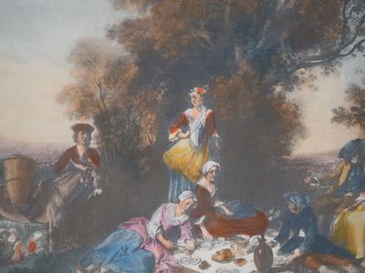 Nicolas LANCRET : Après-midi d'automne, Gravure originale (photo de détail 3) - Crédit photo : Galerie Art.Paris