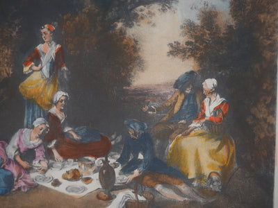 Nicolas LANCRET : Après-midi d'automne, Gravure originale (photo de détail 4) - Crédit photo : Galerie Art.Paris
