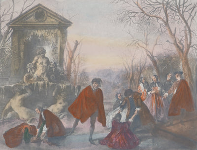 Nicolas LANCRET : Paysage hivernal, Gravure originale (photo de détail 2) - Crédit photo : Galerie Art.Paris