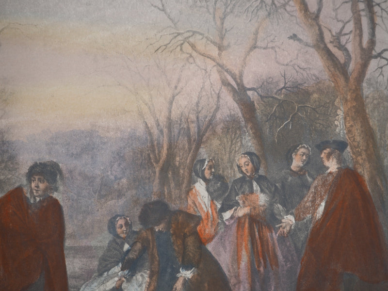 Nicolas LANCRET : Paysage hivernal, Gravure originale (photo de détail 4) - Crédit photo : Galerie Art.Paris