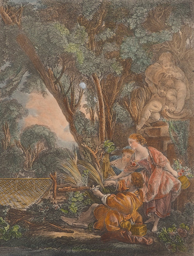 François BOUCHER : La chasse, Gravure originale (photo de détail 2) - Crédit photo : Galerie Art.Paris