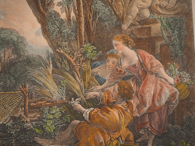 François BOUCHER : La chasse, Gravure originale (photo de détail 3) - Crédit photo : Galerie Art.Paris
