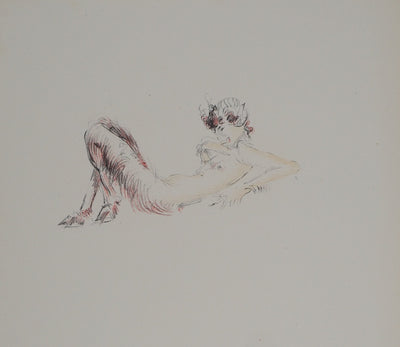 Jean-Gabriel DOMERGUE : Jeune faune, Lithographie originale (photo de détail 2) - Crédit photo : Galerie Art.Paris