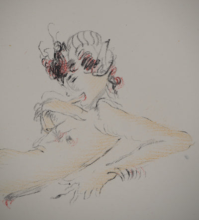 Jean-Gabriel DOMERGUE : Jeune faune, Lithographie originale (photo de détail 3) - Crédit photo : Galerie Art.Paris