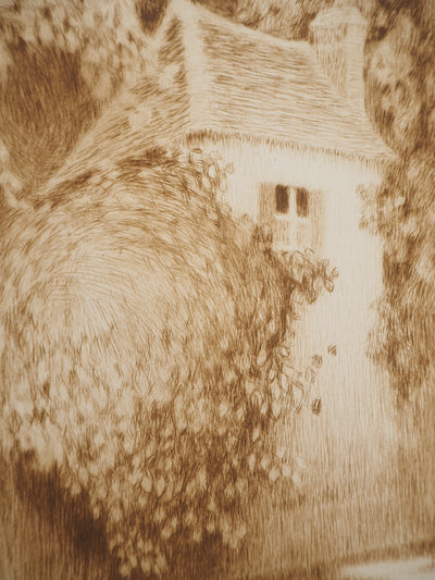Henri LE SIDANER : Pavillon dans les arbres, Gravure originale (photo de détail 4) - Crédit photo : Galerie Art.Paris