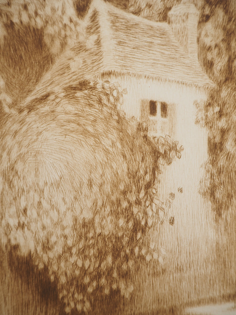 Henri LE SIDANER : Pavillon dans les arbres, Gravure originale (photo de détail 4) - Crédit photo : Galerie Art.Paris