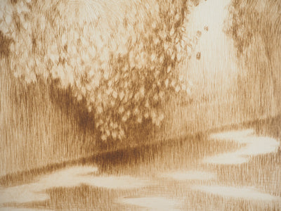 Henri LE SIDANER : Pavillon dans les arbres, Gravure originale (photo de détail 6) - Crédit photo : Galerie Art.Paris