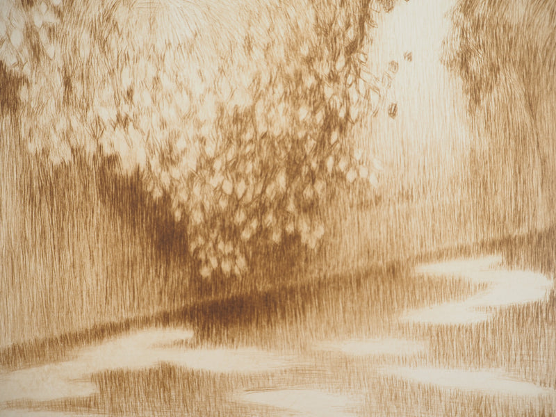 Henri LE SIDANER : Pavillon dans les arbres, Gravure originale (photo de détail 6) - Crédit photo : Galerie Art.Paris