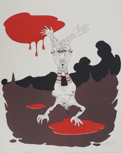 Félix LABISSE : Le manu military, Lithographie originale (vue générale) - Crédit photo : Galerie Art.Paris