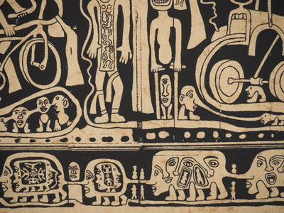 Yvon TAILLANDIER : L'ambassade du Taillandier-Land en noir sur papier jaune, Sérigraphie originale (photo de détail 7) - Crédit photo : Galerie Art.Paris