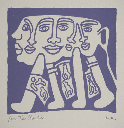 Yvon TAILLANDIER : Le Catitipède violet e.a, Sérigraphie originale (photo de détail 2) - Crédit photo : Galerie Art.Paris