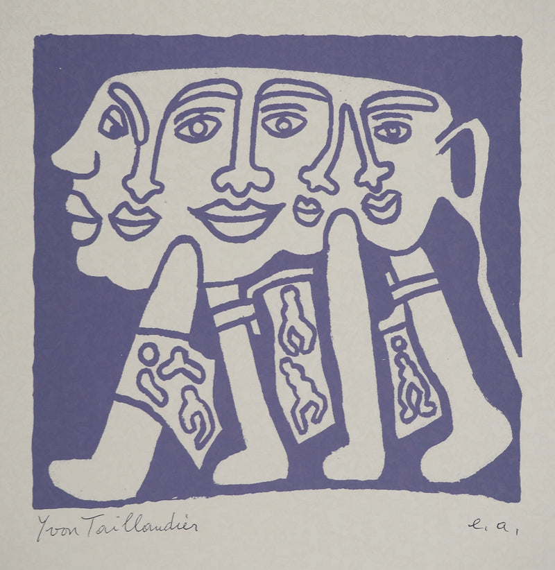Yvon TAILLANDIER : Le Catitipède violet e.a, Sérigraphie originale (photo de détail 2) - Crédit photo : Galerie Art.Paris