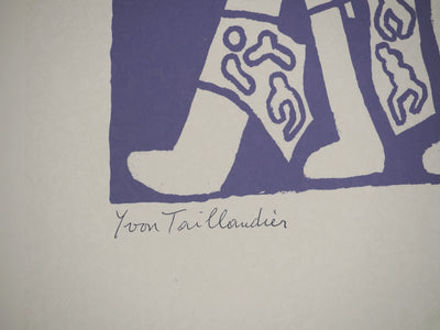 Yvon TAILLANDIER : Le Catitipède violet e.a, Sérigraphie originale (photo de détail 3) - Crédit photo : Galerie Art.Paris