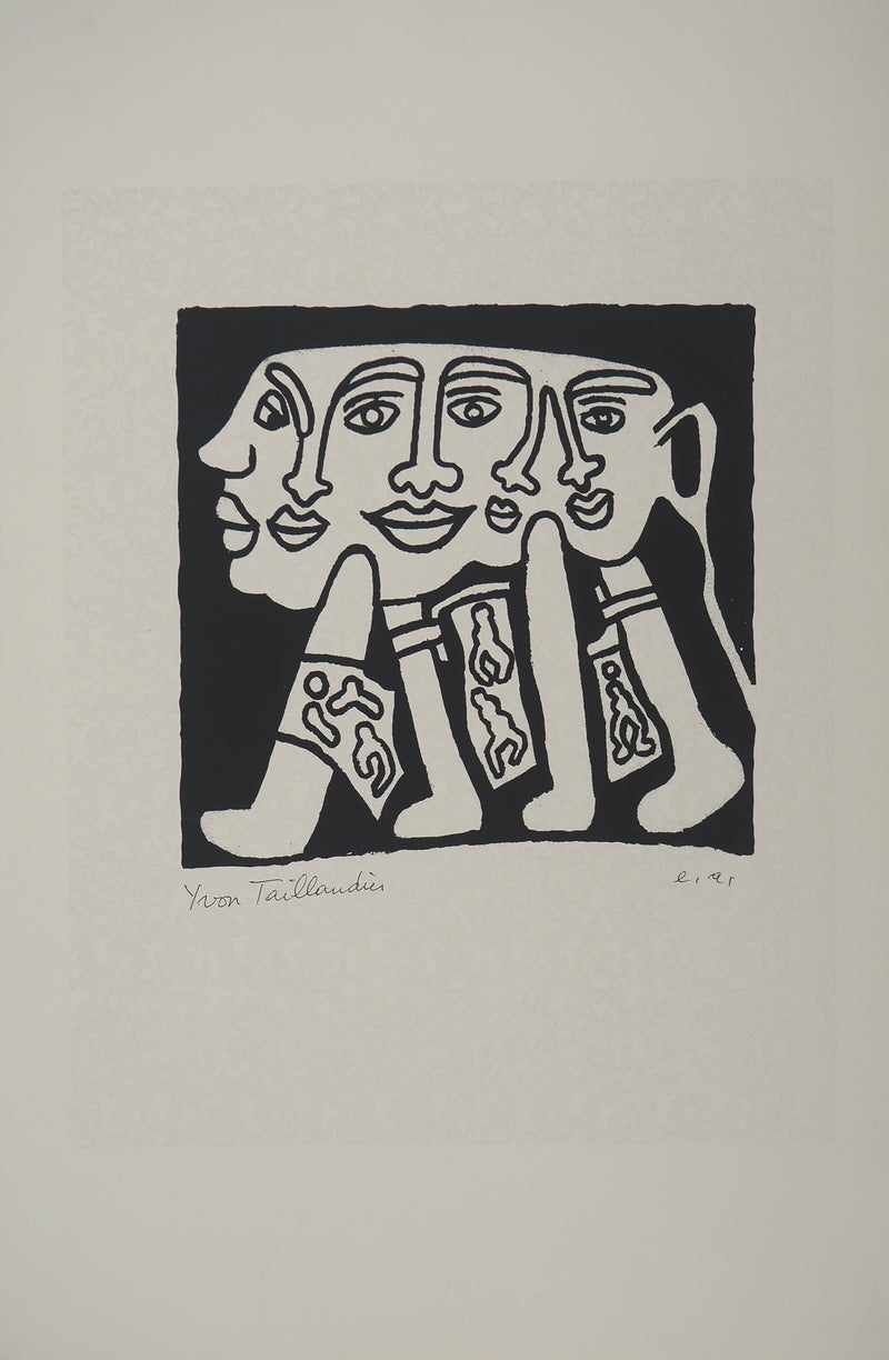 Yvon TAILLANDIER : Le Catitipède noir, Sérigraphie originale (vue générale) - Crédit photo : Galerie Art.Paris