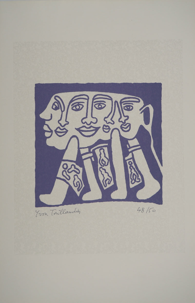 Yvon TAILLANDIER : Le Catitipède violet, Sérigraphie originale (vue générale) - Crédit photo : Galerie Art.Paris
