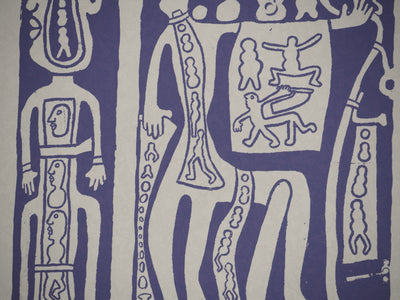 Yvon TAILLANDIER : Catitipède en cascade en violet VI EA, Sérigraphie originale (photo de détail 5) - Crédit photo : Galerie Art.Paris