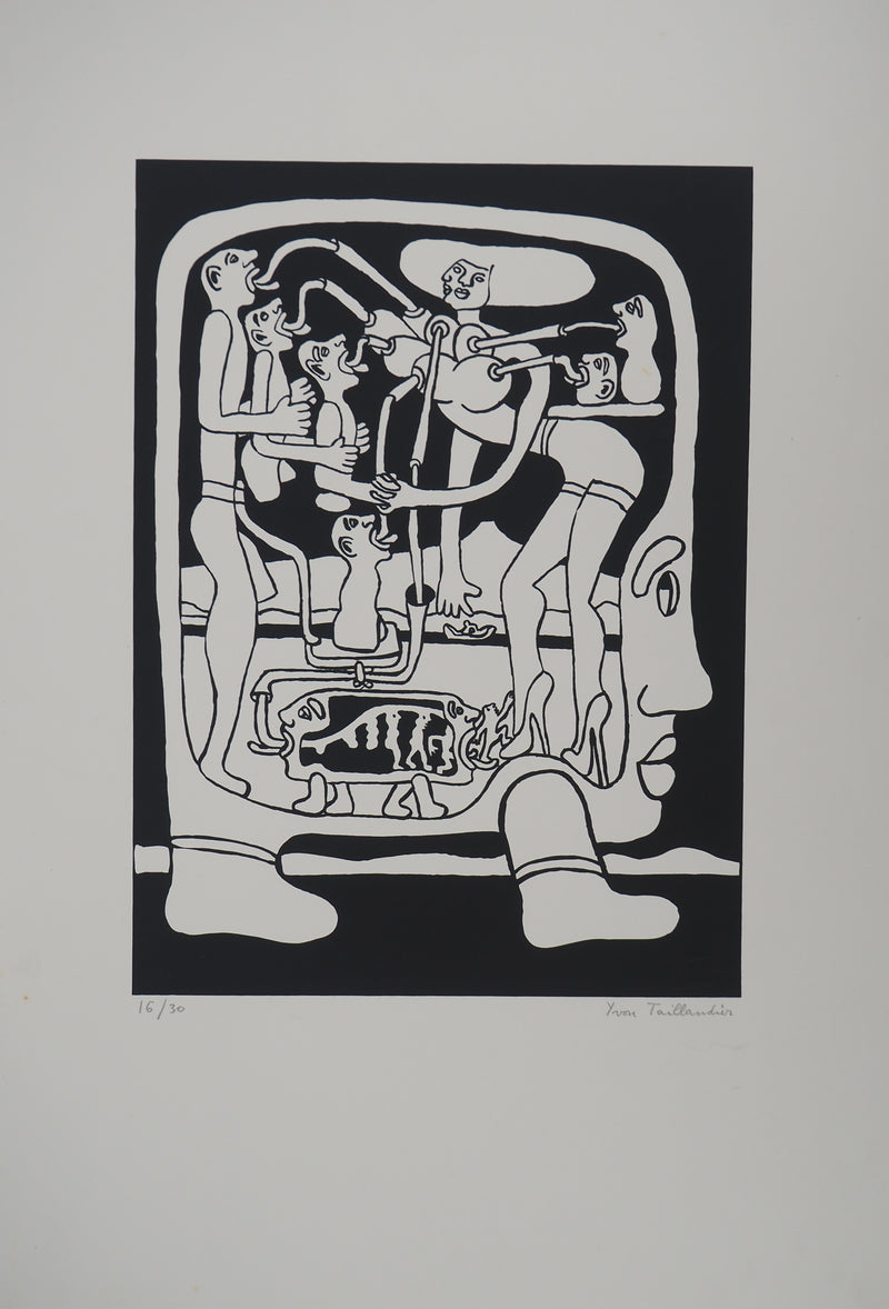 Yvon TAILLANDIER : Le Catitipède géant, Sérigraphie originale (vue générale) - Crédit photo : Galerie Art.Paris