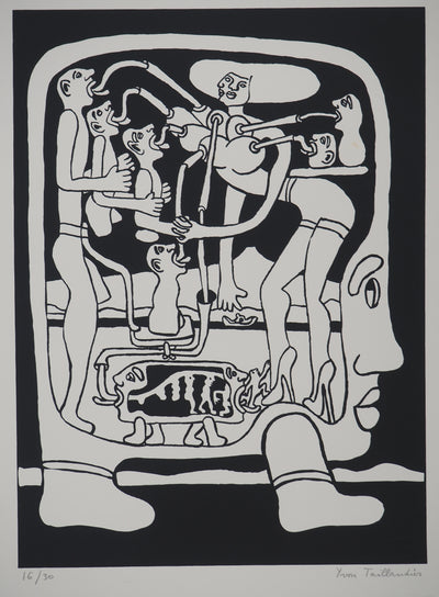 Yvon TAILLANDIER : Le Catitipède géant, Sérigraphie originale (photo de détail 2) - Crédit photo : Galerie Art.Paris