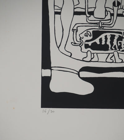 Yvon TAILLANDIER : Le Catitipède géant, Sérigraphie originale (photo de détail 7) - Crédit photo : Galerie Art.Paris