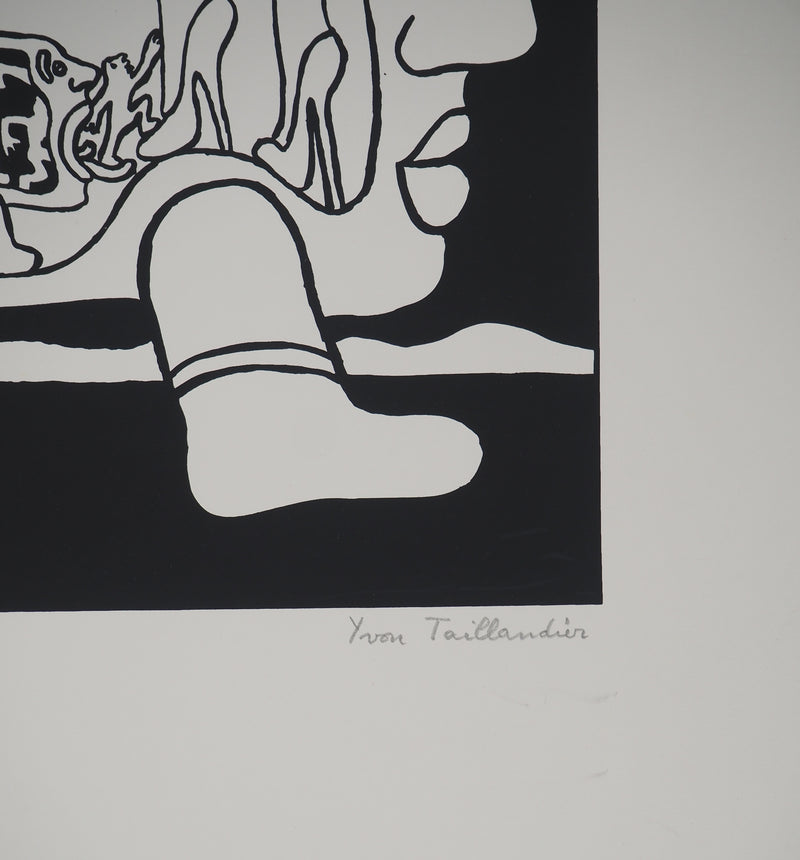 Yvon TAILLANDIER : Le Catitipède géant, Sérigraphie originale (photo de détail 3) - Crédit photo : Galerie Art.Paris