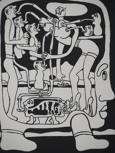 Yvon TAILLANDIER : Le Catitipède géant, Sérigraphie originale (photo de détail 4) - Crédit photo : Galerie Art.Paris