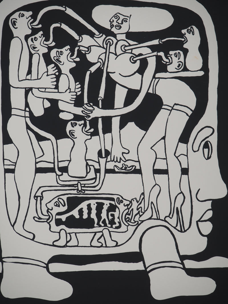 Yvon TAILLANDIER : Le Catitipède géant, Sérigraphie originale (photo de détail 4) - Crédit photo : Galerie Art.Paris