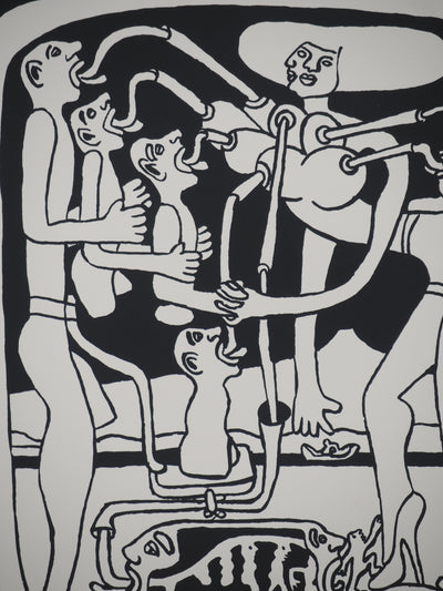 Yvon TAILLANDIER : Le Catitipède géant, Sérigraphie originale (photo de détail 5) - Crédit photo : Galerie Art.Paris