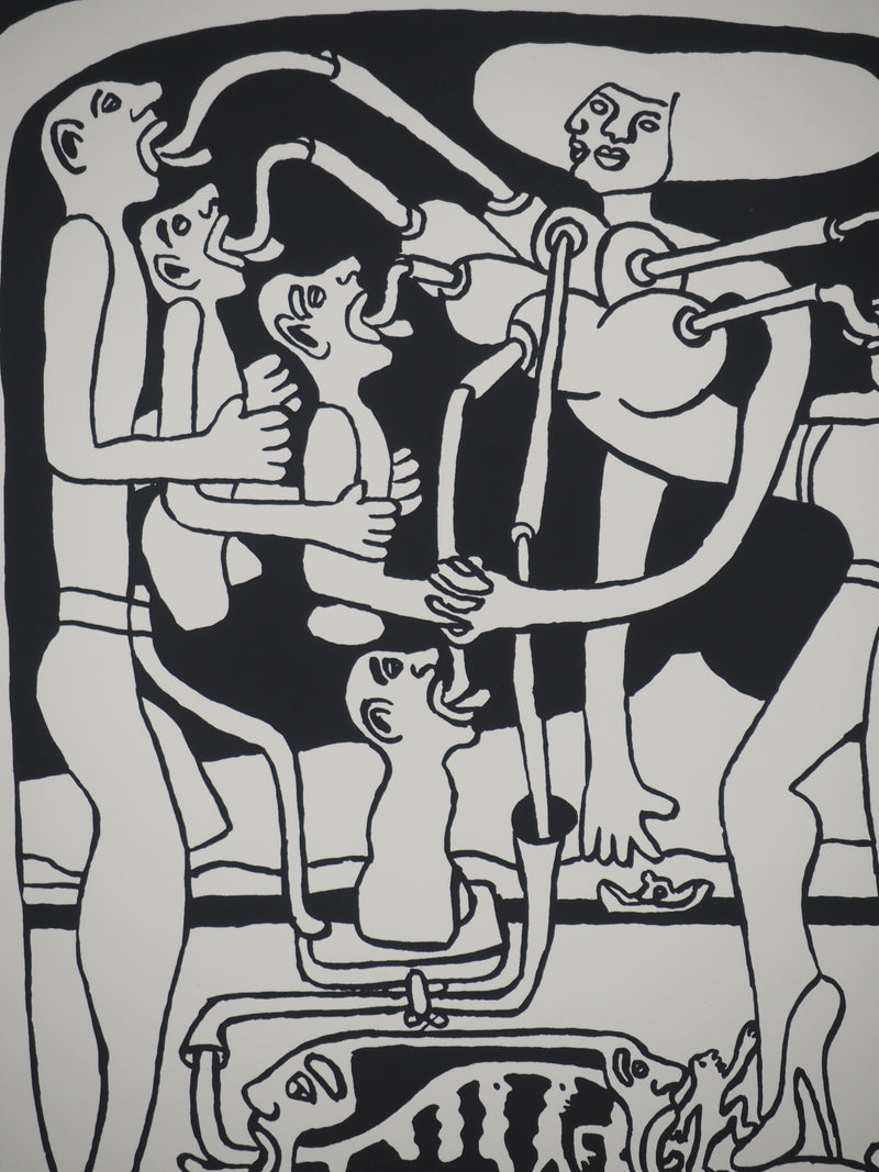 Yvon TAILLANDIER : Le Catitipède géant, Sérigraphie originale (photo de détail 5) - Crédit photo : Galerie Art.Paris