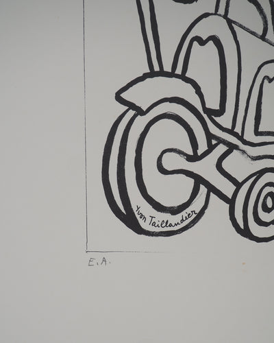 Yvon TAILLANDIER : L'aéroplane EA, Sérigraphie originale (photo de détail 6) - Crédit photo : Galerie Art.Paris