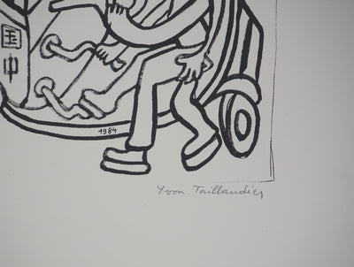 Yvon TAILLANDIER : L'aéroplane EA, Sérigraphie originale (photo de détail 2) - Crédit photo : Galerie Art.Paris