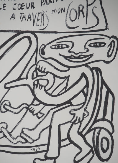 Yvon TAILLANDIER : L'aéroplane EA, Sérigraphie originale (photo de détail 5) - Crédit photo : Galerie Art.Paris