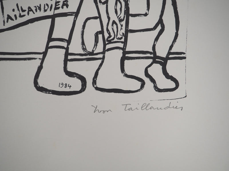 Yvon TAILLANDIER : La déclaration, Sérigraphie originale (photo de détail 2) - Crédit photo : Galerie Art.Paris